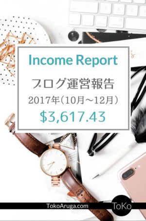 ブログ収益、PV公開中。ブログ運営報告、2017年10月～12月のブログ収益は約36万円でした。3ヶ月間にしていたこと、これからやりたいことなど書きました。